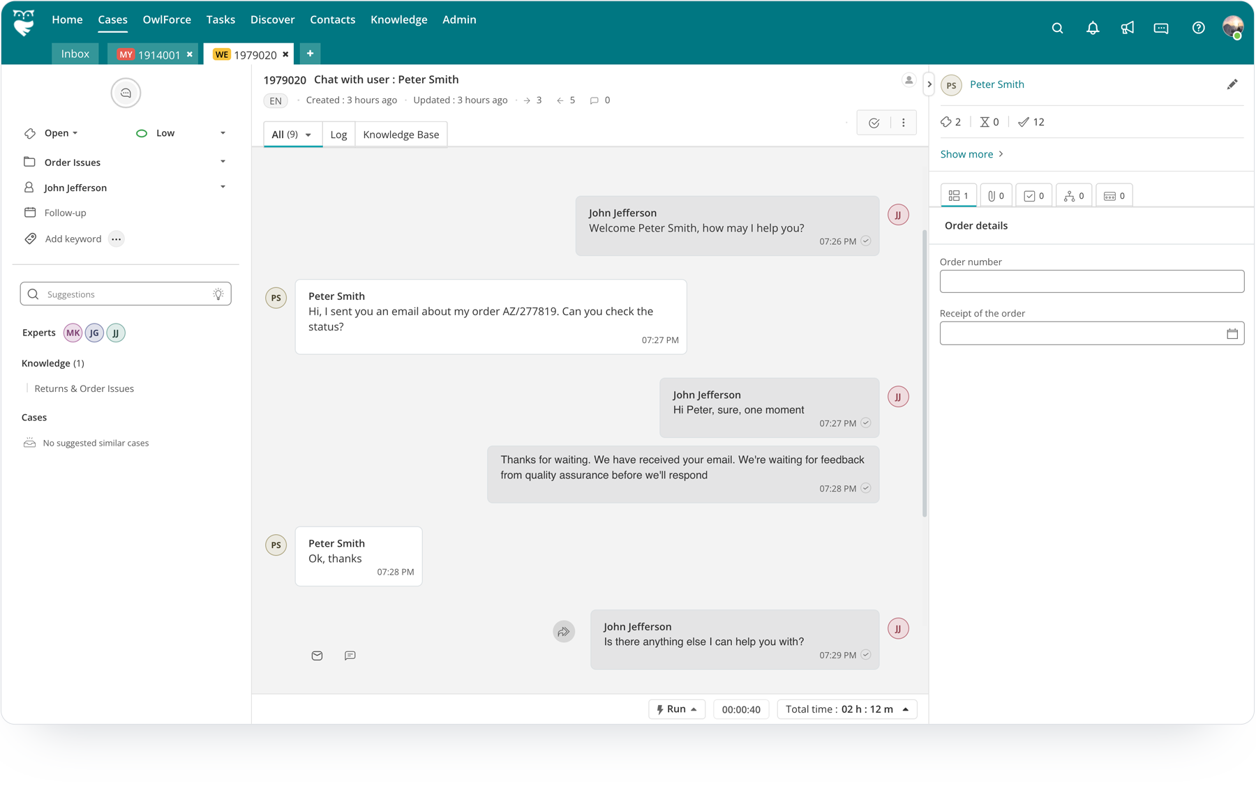 Chat Case in Omnichannel Inbox