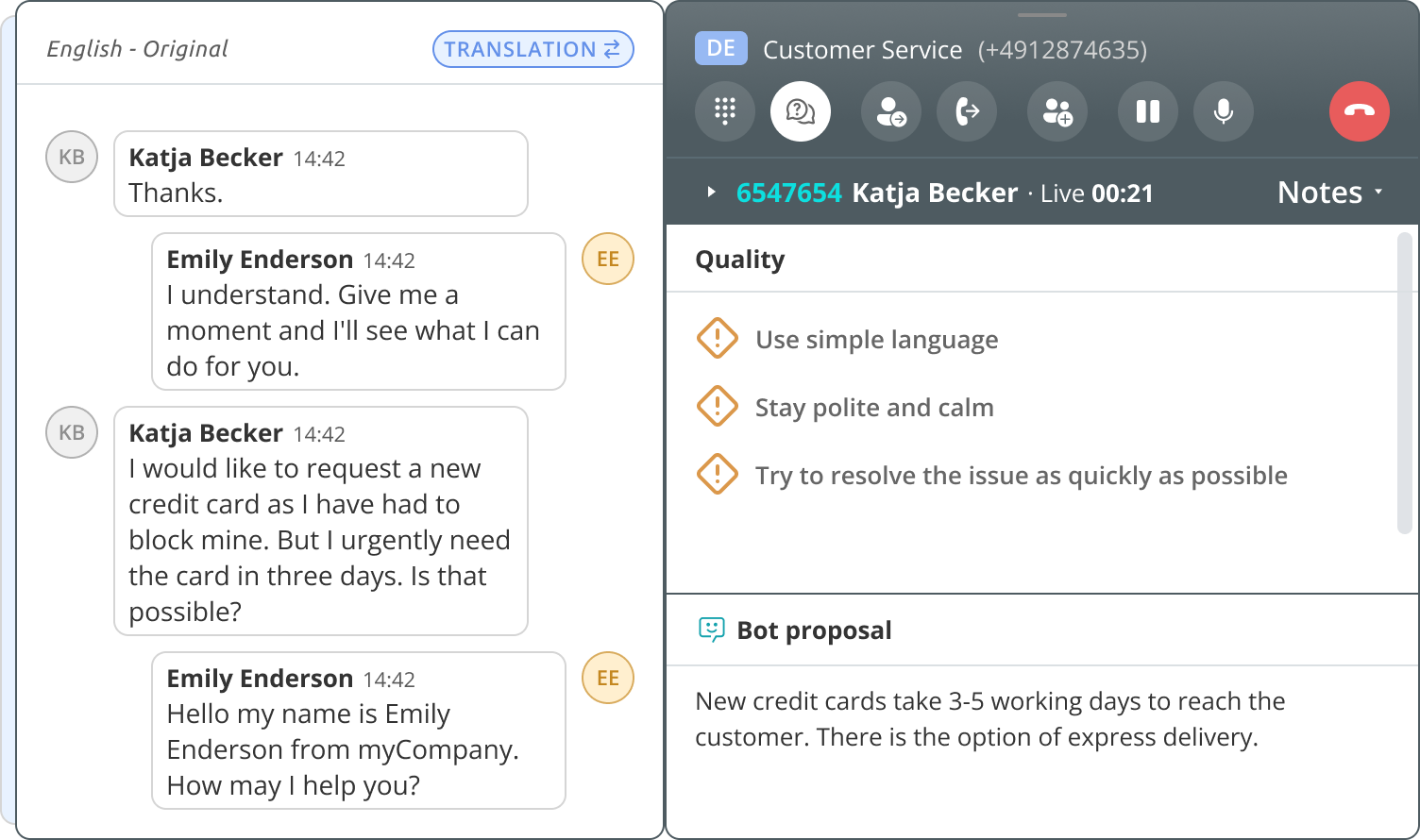 Instant Analysis While on the Phone