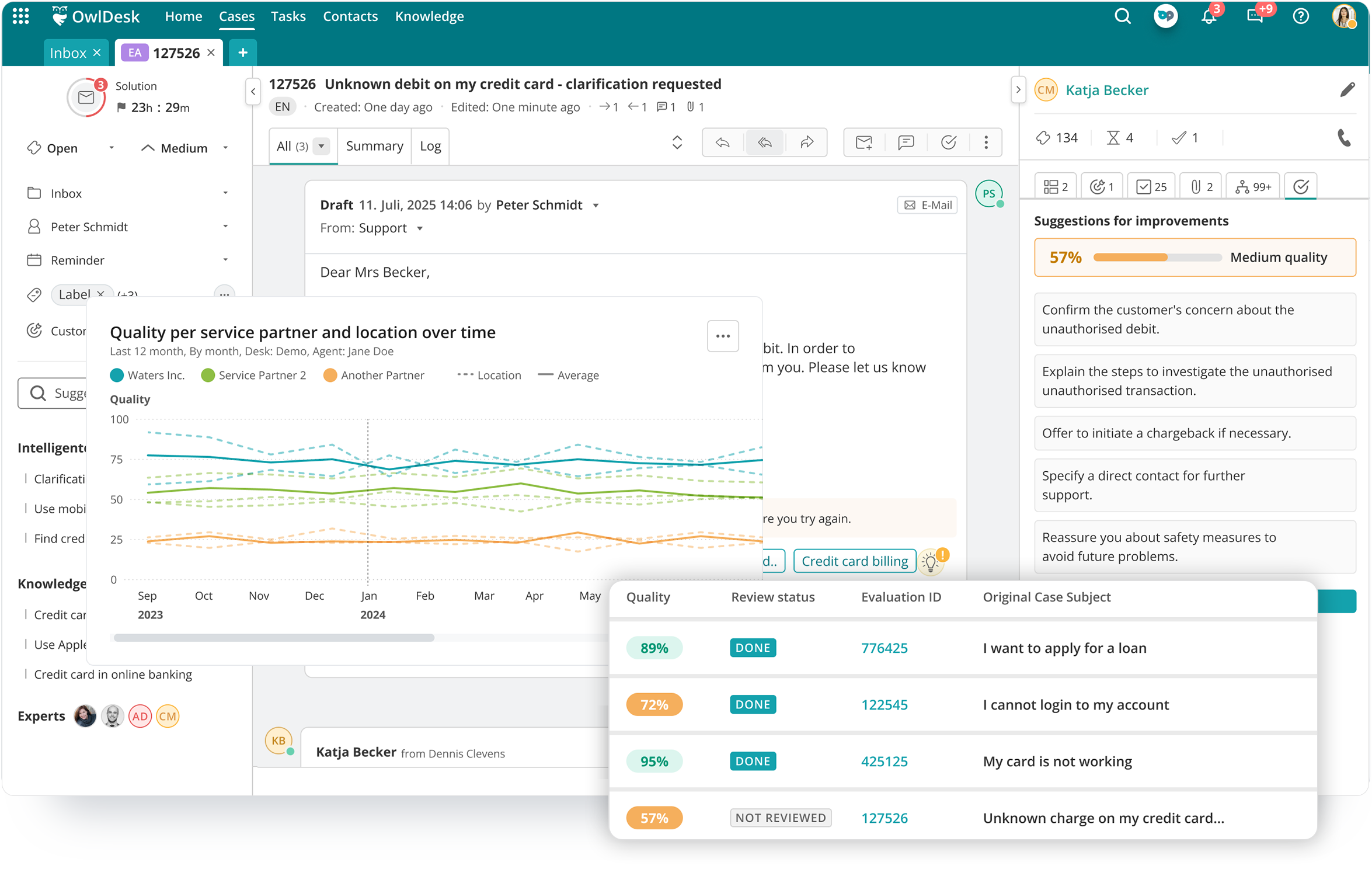 Quality Management User Interface